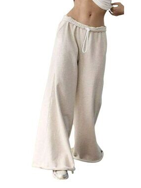 Free People For the Win Wide Leg Sweatpants New Size Medium